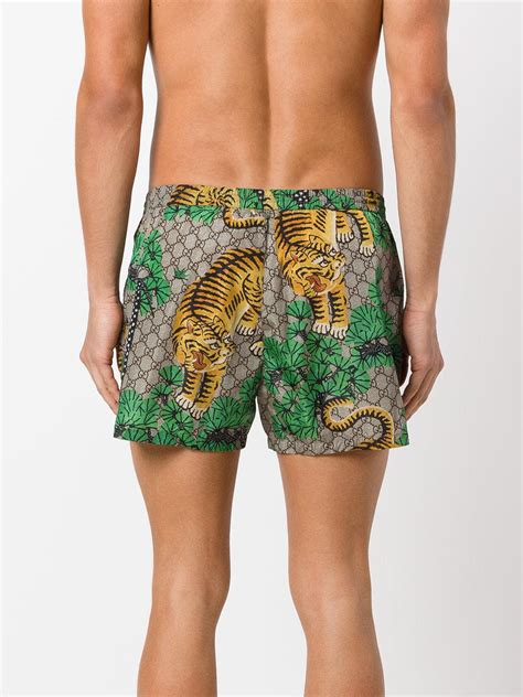 gucci swim trunks cheap|gucci bengal swim shorts.